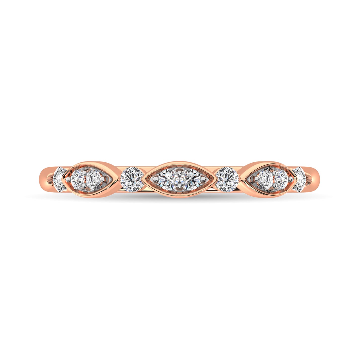 Diamond 1/5 Ct.Tw. Stack Band in 10K Rose Gold