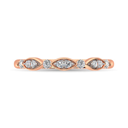 Diamond 1/5 Ct.Tw. Stack Band in 10K Rose Gold