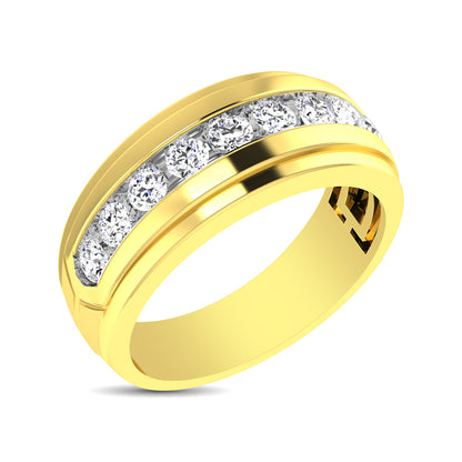 Diamond 1/4 Ct.tw Comfort Fit Men?s Band