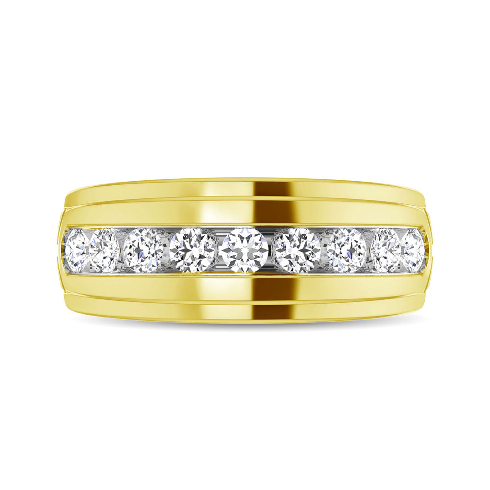 Diamond 1/4 Ct.tw Comfort Fit Men?s Band