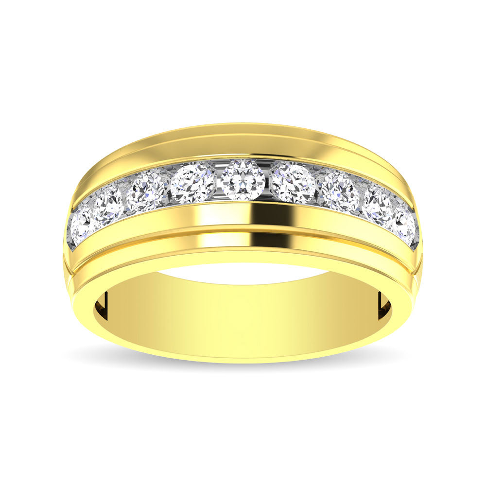 Diamond 1/4 Ct.tw Comfort Fit Men?s Band