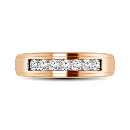 Diamond 1/6 Ct.Tw. Ladies Wedding Band in 10K Rose Gold