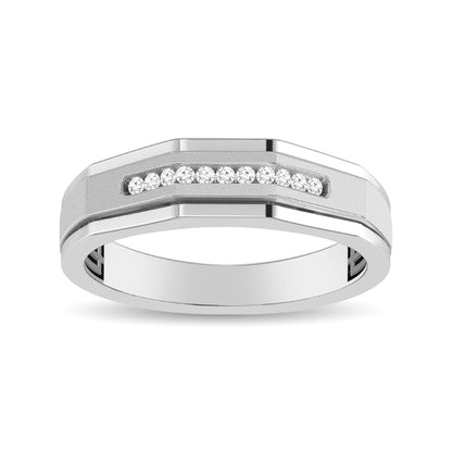 Men?s 1/10 Ct.tw Diamond Band in 10K White Gold