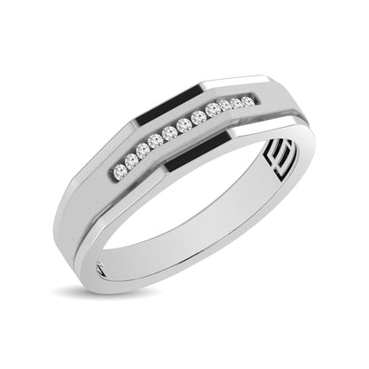 Men?s 1/10 Ct.tw Diamond Band in 10K White Gold