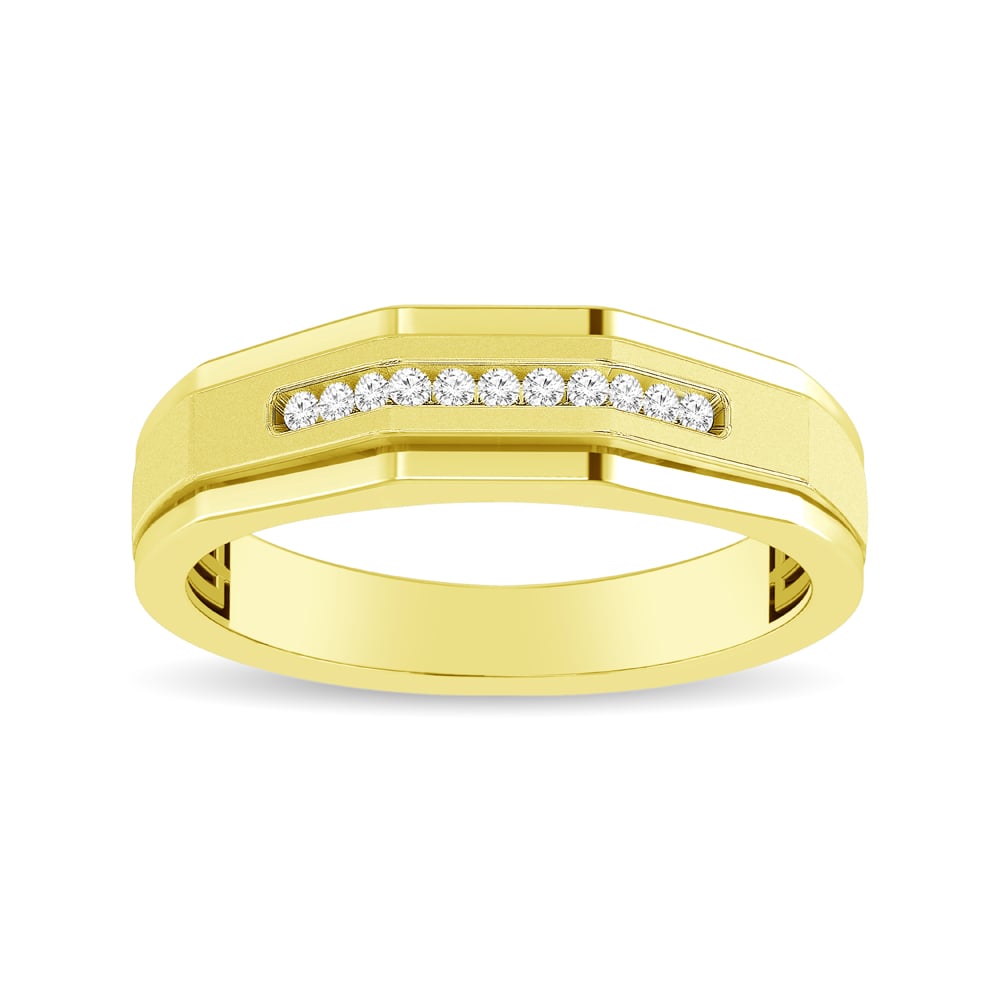 Men?s 1/2 Ct.tw Diamond Band in 10K Yellow Gold