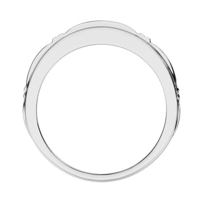 Diamond 1/4 Ct.Tw. Men?s Wedding Band in 10K White Gold