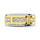 Diamond 1/2 Ct.Tw. Men?s Wedding Band in 10K White Gold with Yellow Gold Accent