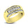 10K Yellow Gold 1 Ct.tw Round Cut Diamond Men?s Wedding Band