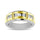 10K Two Tone 1/10 Ct.Tw. Diamond 7 stone Men?s Band
