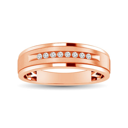 Men?s 1/10 Ct.tw Diamond Band in 10K Rose Gold