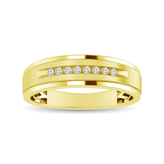 Men?s 1/10 Ct.tw Diamond Band in 10K Yellow Gold