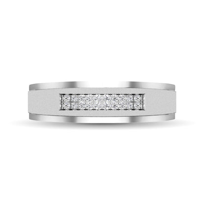 10K White Gold Diamond 1/10 Ct.tw Men?s Ring