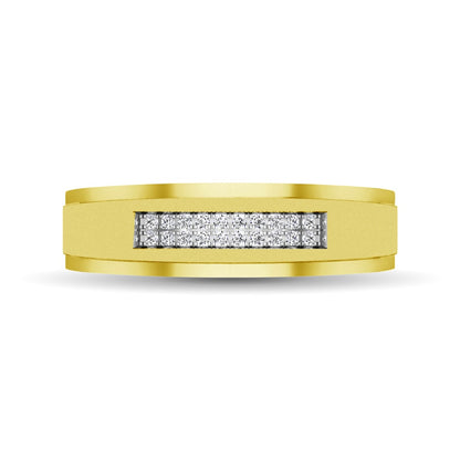 10K Yellow Gold Diamond 1/10 Ct.tw Men?s Ring