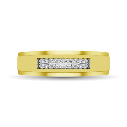 10K Yellow Gold Diamond 1/10 Ct.tw Men?s Ring