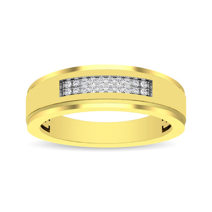 10K Yellow Gold Diamond 1/10 Ct.tw Men?s Ring