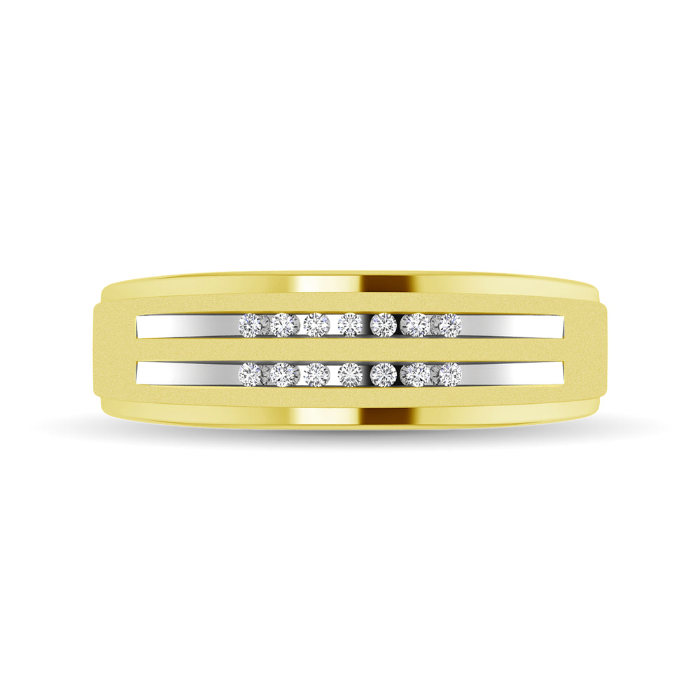10K Yellow Gold Diamond 1/10 Ct.tw Men?s Ring
