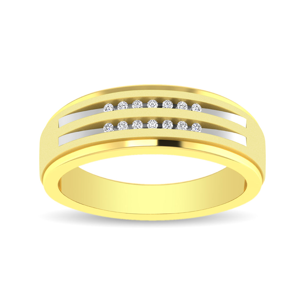 10K Yellow Gold Diamond 1/10 Ct.tw Men?s Ring