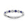 Diamond 1/6 Ct.Tw. And Alternate Blue Sapphire Stack Band in 10K White Gold ( 4 Diamond and 4 Blue Sapphire )