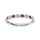 Ruby and Alternate Diamond 1/6 Ct.Tw. Stack Band in 14K White Gold