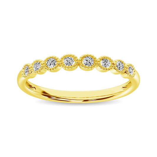 Diamond 1/6 Ct.Tw. Stack Band in 10K Yellow Gold