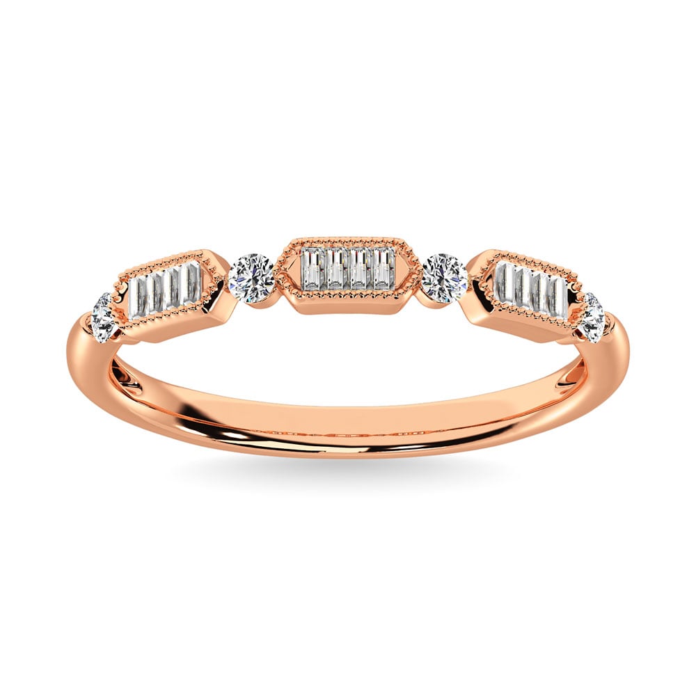 Diamond 1/5 Ct.Tw. Anniversary Band in 14K Rose Gold