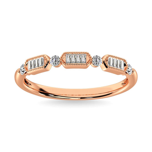 Diamond 1/5 Ct.Tw. Anniversary Band in 14K Rose Gold