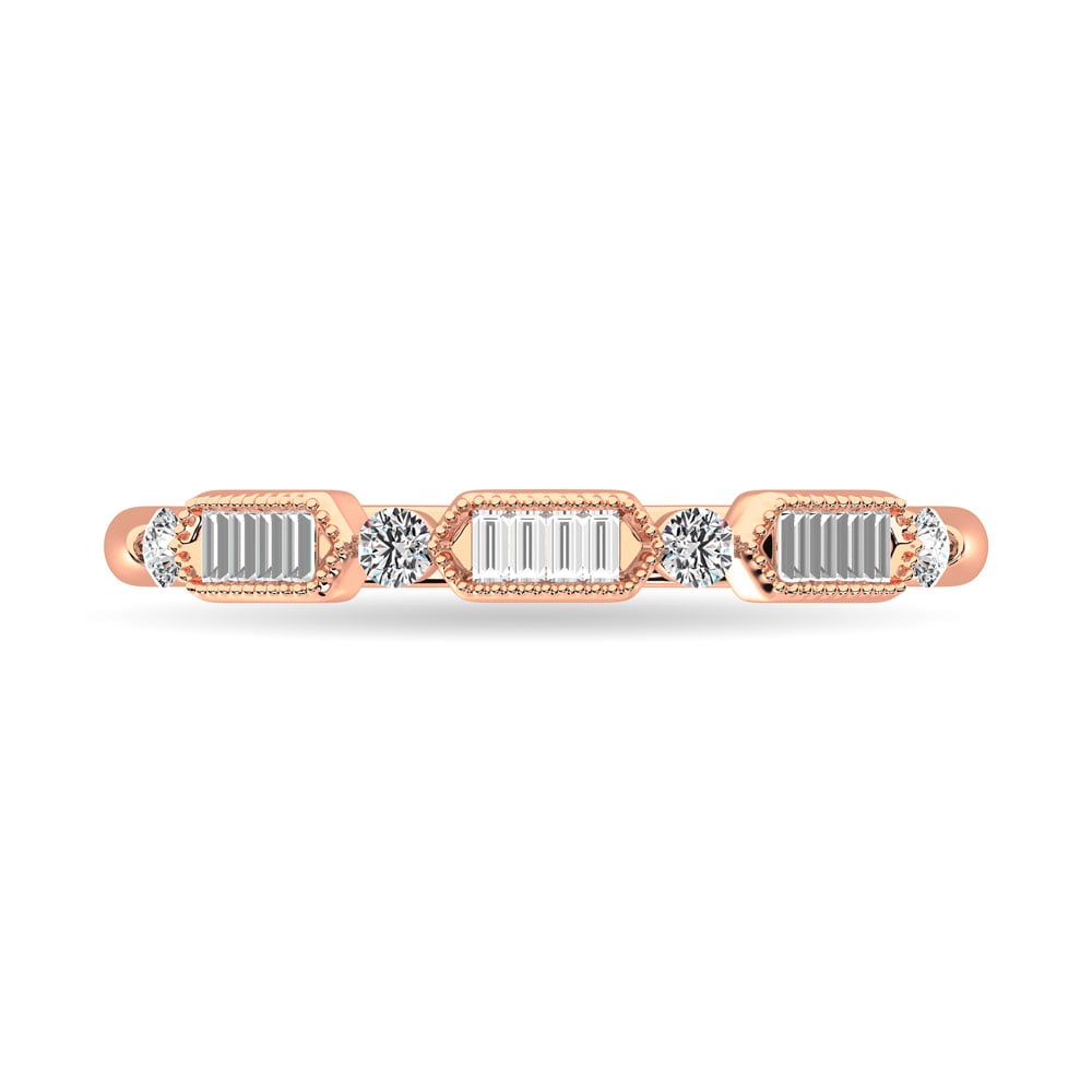 Diamond 1/5 Ct.Tw. Anniversary Band in 14K Rose Gold