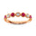 Diamond 1/5 Ct.Tw. And Alternate Ruby Stack Band in 14K Rose Gold ( 3 Diamond and 4 Ruby )