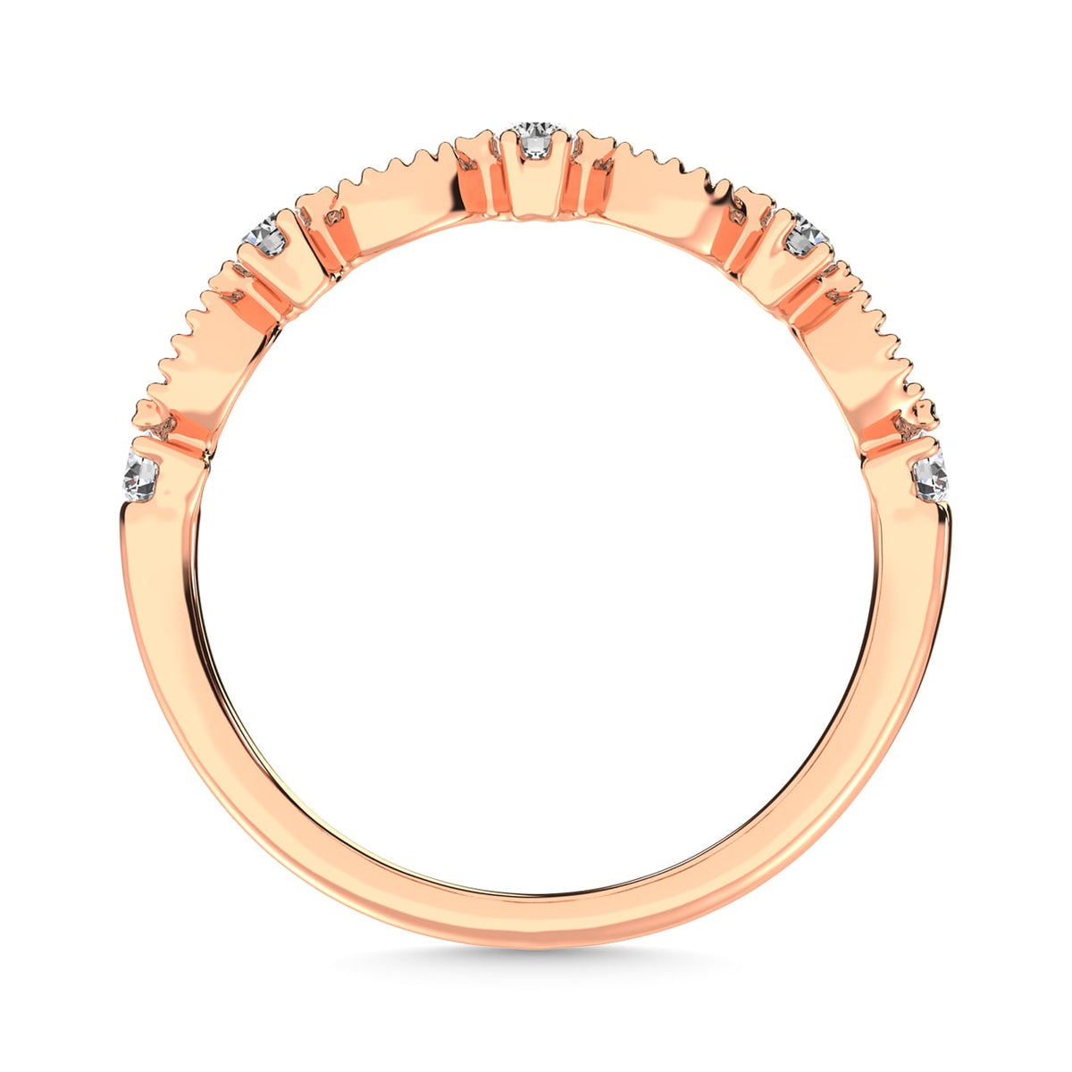 Diamond 1/4 Ct.Tw. Stackable Band in 14K Rose Gold