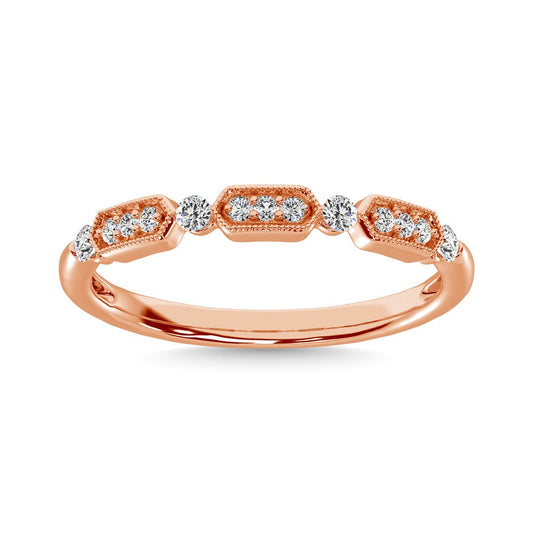 Diamond 1/6 Ct.Tw. Stack Band in 14K Rose Gold