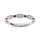 Diamond 1/5 Ct.Tw. And Ruby Stack Band in 14K White Gold ( 9 Diamond and 4 Ruby )