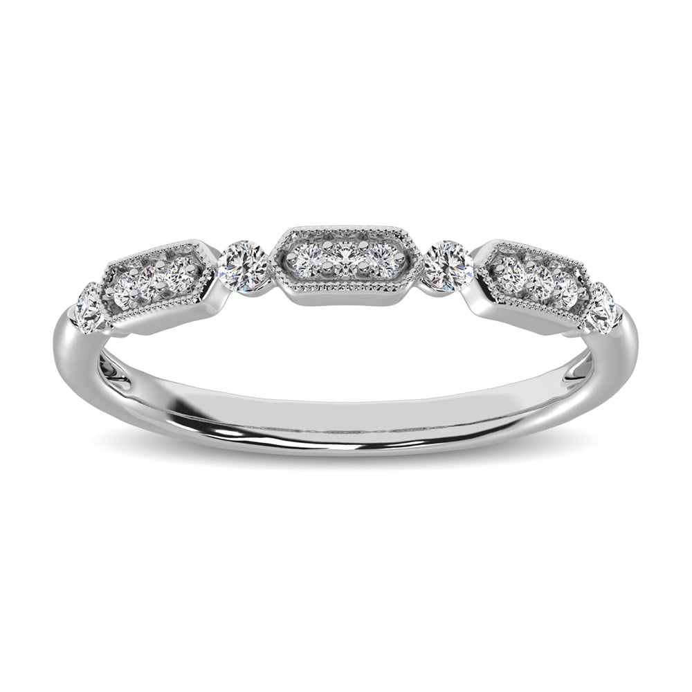 14K White Gold 1/6 Ct.tw Diamond Anniversary Ring