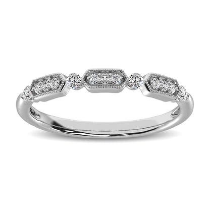 14K White Gold 1/6 Ct.tw Diamond Anniversary Ring
