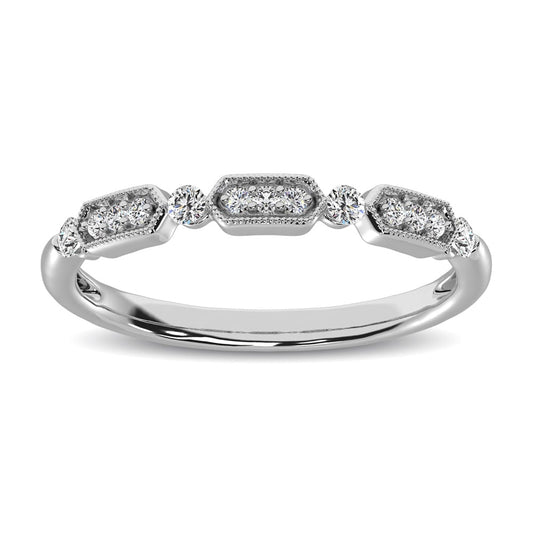 14K White Gold 1/6 Ct.tw Diamond Anniversary Ring