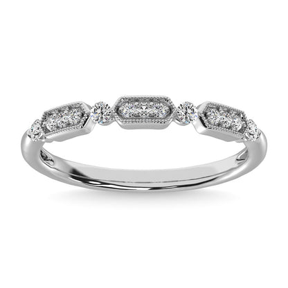 14K White Gold 1/6 Ct.tw Diamond Anniversary Ring