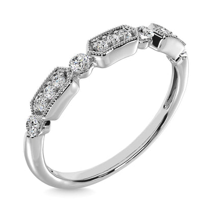 14K White Gold 1/6 Ct.tw Diamond Anniversary Ring