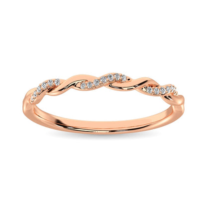 10K Rose Gold 1/20 Ct.tw Diamond Anniversary Band