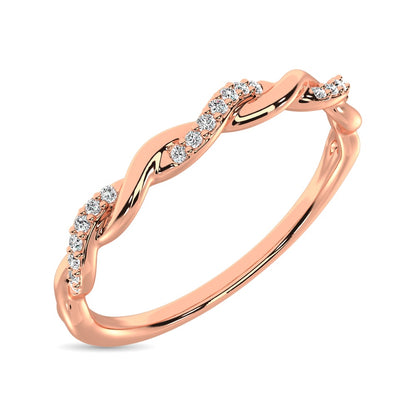10K Rose Gold 1/20 Ct.tw Diamond Anniversary Band