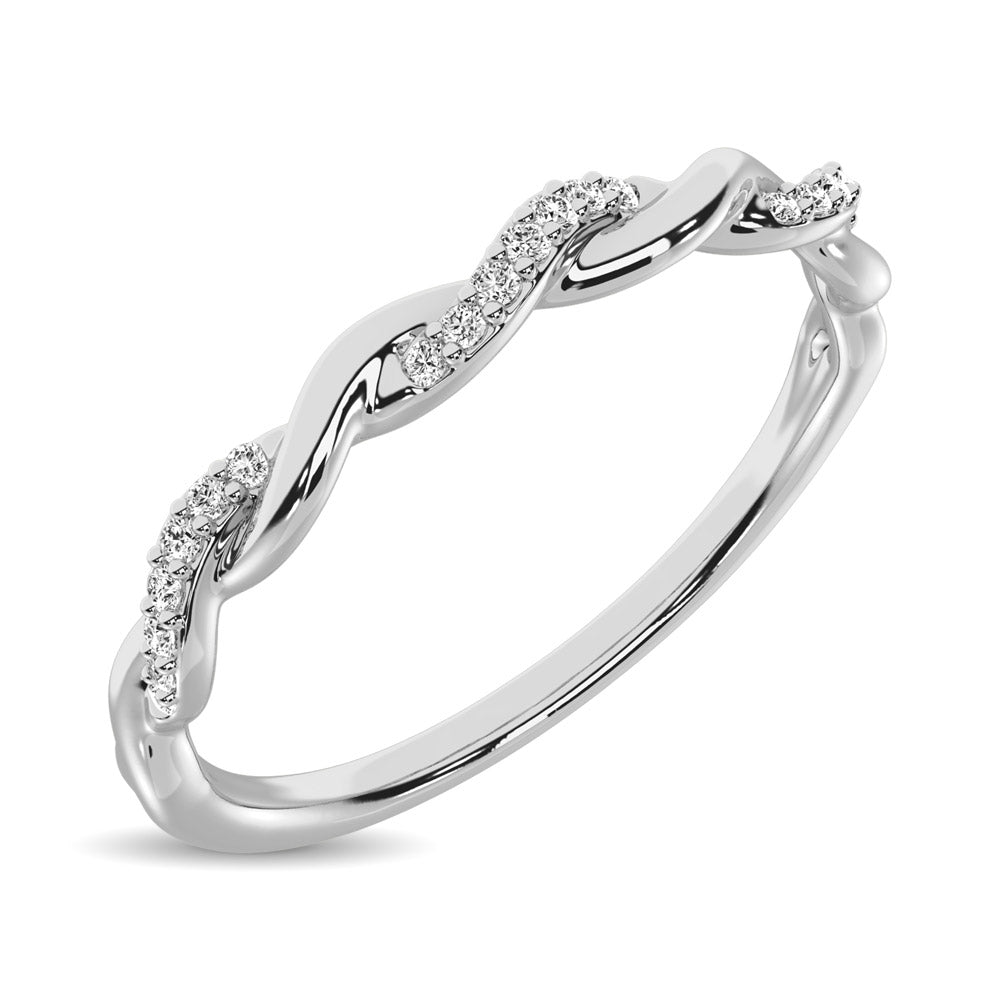 10K White Gold 1/20 Ct.tw Diamond Anniversary Band