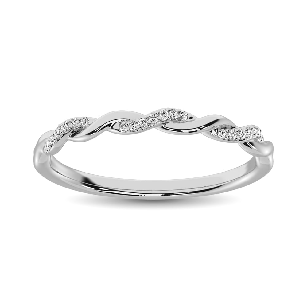 10K White Gold 1/20 Ct.tw Diamond Anniversary Band