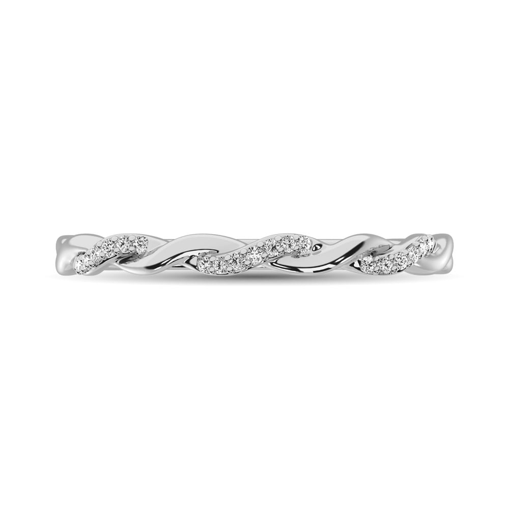 10K White Gold 1/20 Ct.tw Diamond Anniversary Band