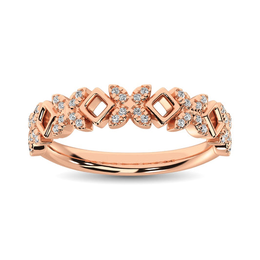 Diamond 1/5 Ct.Tw. Stack Band in 14K Rose Gold