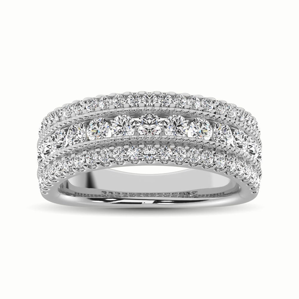 14K White Gold 1 1/3 Ct.Tw. Diamond Anniversary Ring