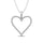 Sterling Silver 1/10 Ct.Tw. Diamond Heart Pendant