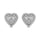 10K White Gold 1/3 Ct.Tw. Diamond Heart Stud Earrings
