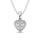 10K White Gold 1/6 Ct.Tw. Diamond Heart Pendant