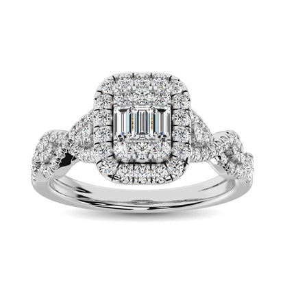 Diamond 1 Ct.Tw. Engagement Ring in 14K White Gold