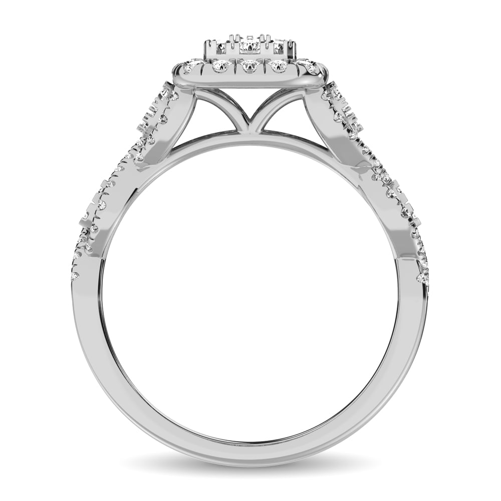 Diamond 1 Ct.Tw. Engagement Ring in 14K White Gold