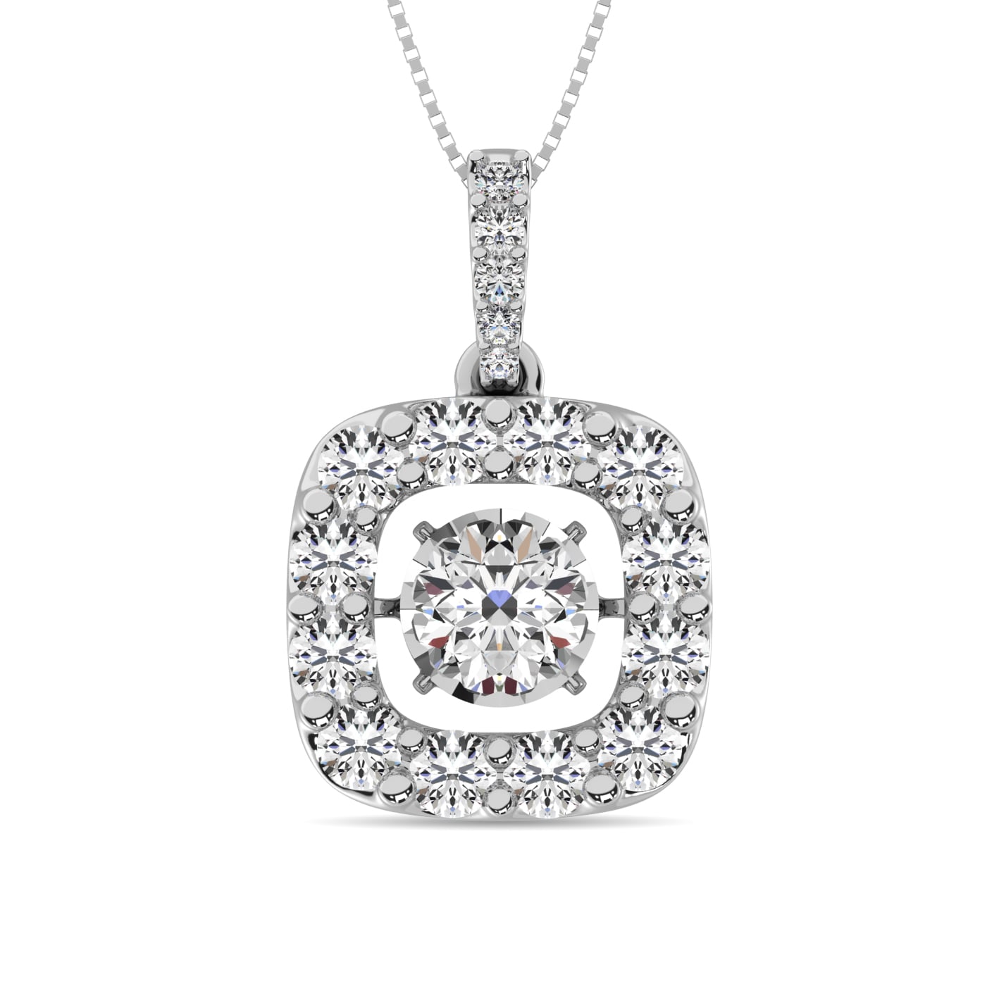 Diamond 1 3/8 Ct.tw Fashion Pendant in 14K White Gold