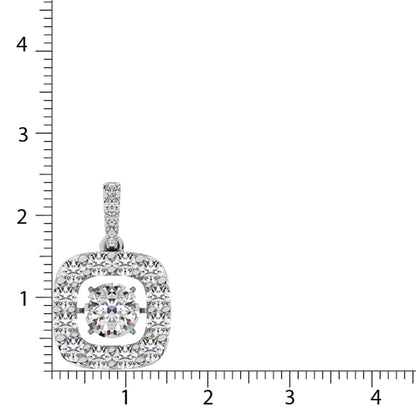Diamond 2 Ct.Tw. Shimmering Pendant in 14K White Silver